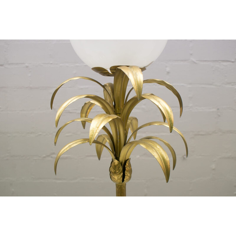 Vintage ananas vloerlamp in verguld metaal