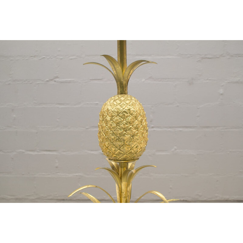 Vintage pineapple floor lamp in gilded metal