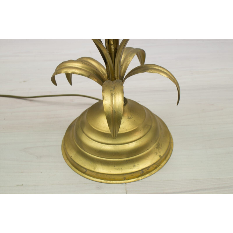 Vintage pineapple floor lamp in gilded metal