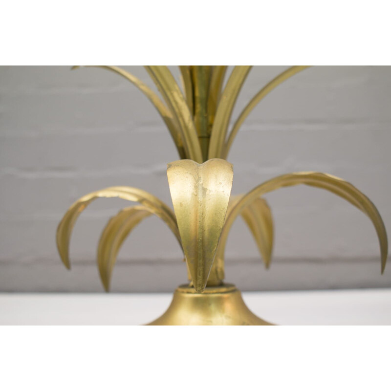 Vintage pineapple floor lamp in gilded metal