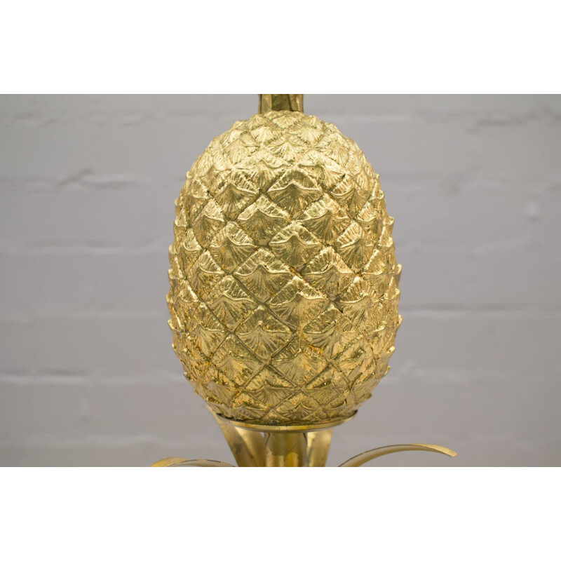 Vintage ananas vloerlamp in verguld metaal