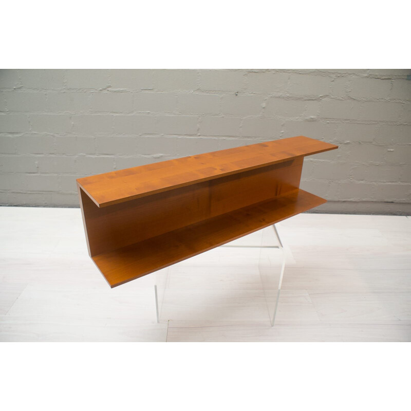 Vintage wall shelf in cherrywood by Walter Wirtz for Wilhelm Renz