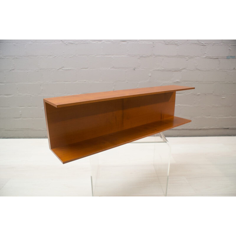 Vintage wall shelf in cherrywood by Walter Wirtz for Wilhelm Renz