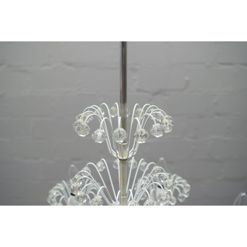 Vintage silver plated chandelier by Emil Stejnar for Rupert Nikoll, Austria 1950