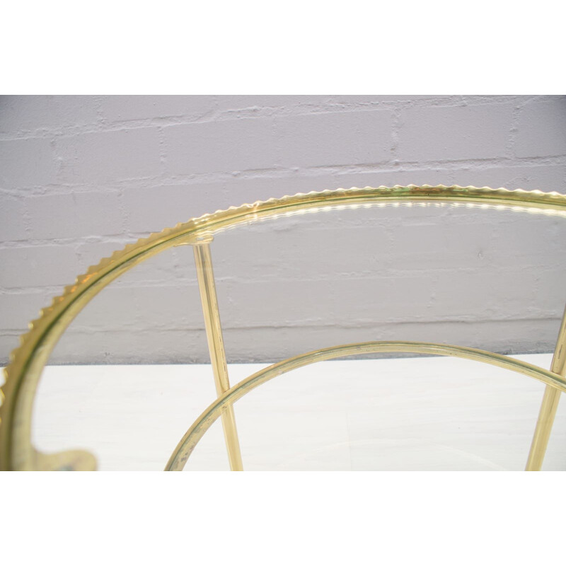 Vintage golden trolley in brass by Vereinigte Werkstàtten