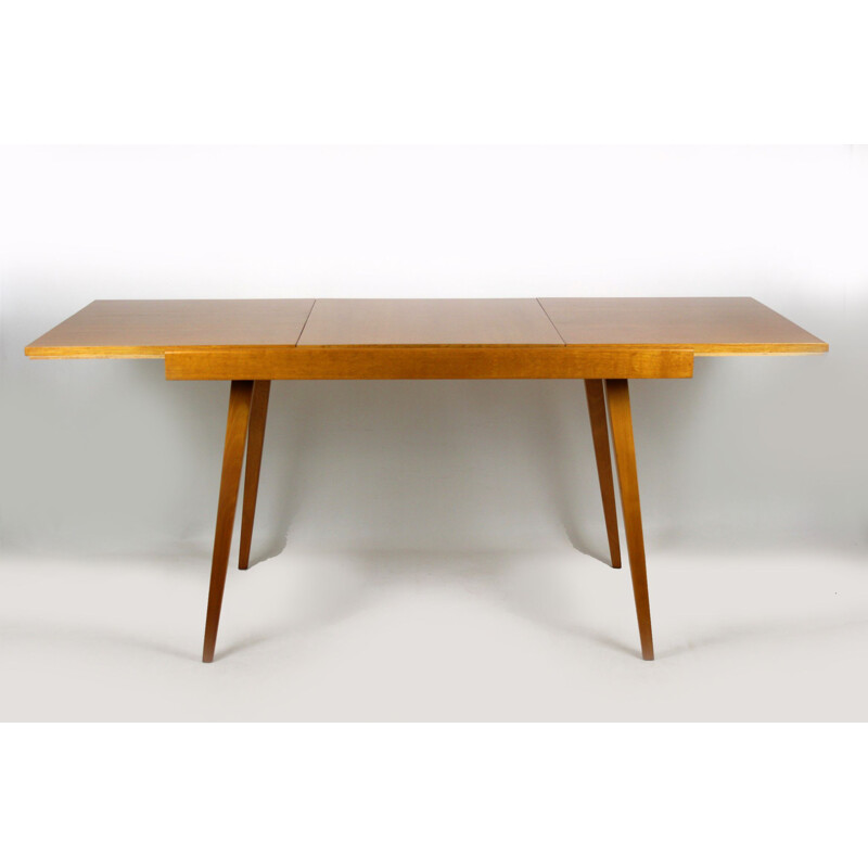 Vintage dining table extendable in oak by Frantisek Jirak for Tatra, 1960s 