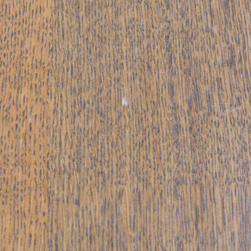 Vintage writing table oak veneer with metal frame 1970s