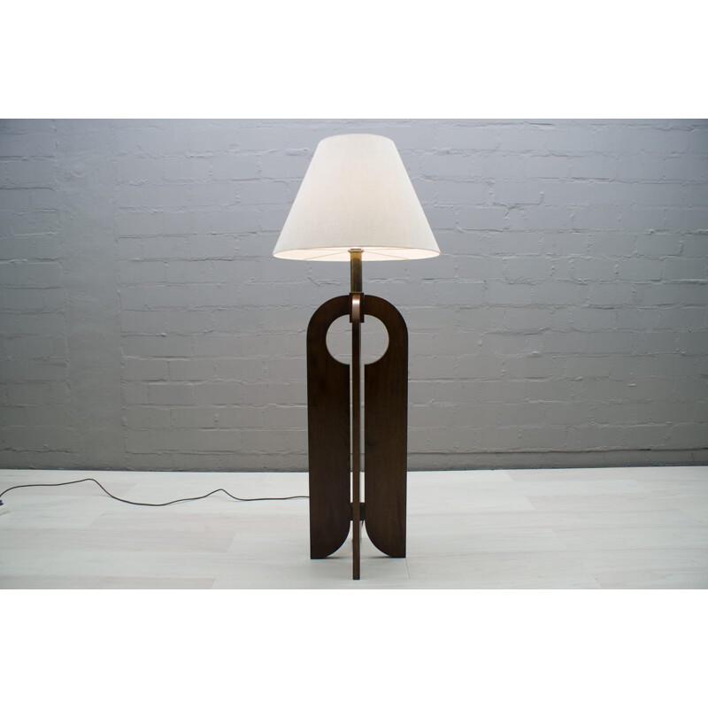 Vintage wooden floor lamp, 1960