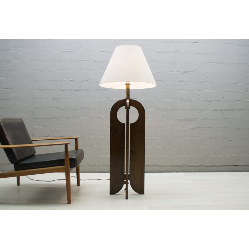 Vintage houten vloerlamp, 1960