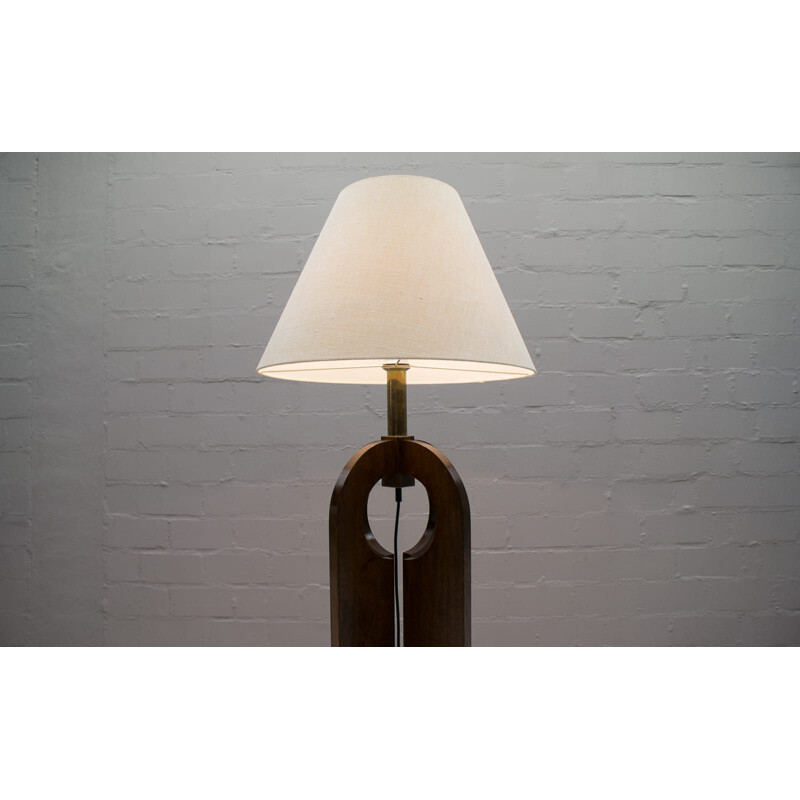 Lampadaire vintage en bois, 1960