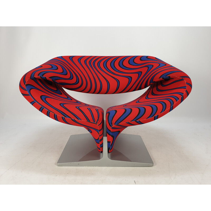 Vintage Ribbon Chair & Ottoman by Pierre Paulin for Artifort, 1980s