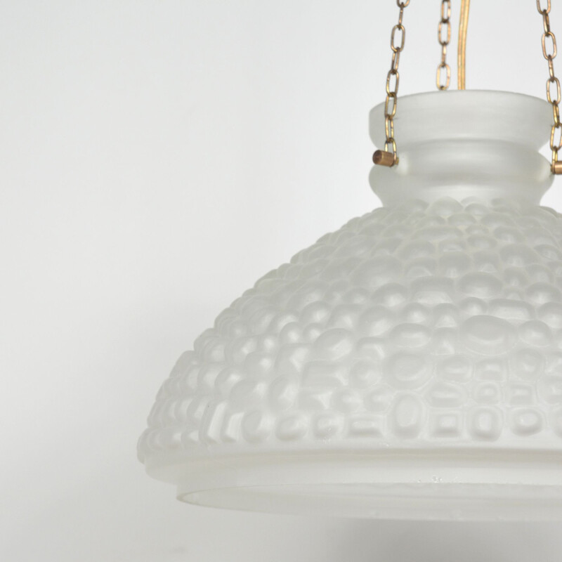 Vintage glass pendant lamp, Sweden 1960