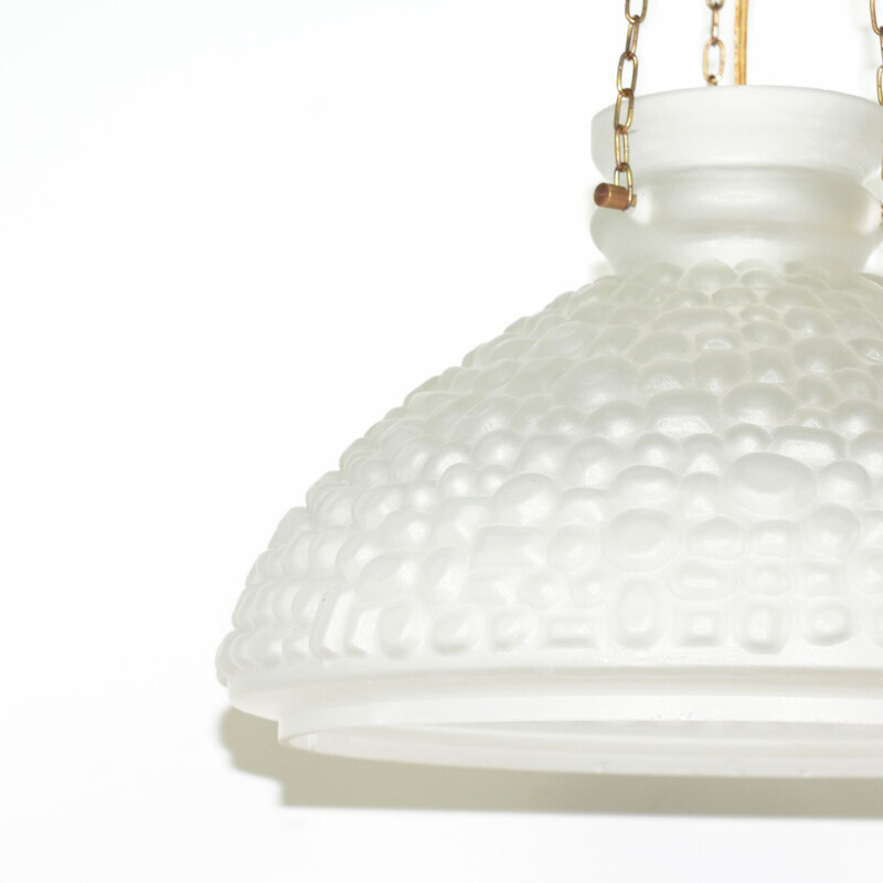 Vintage glass pendant lamp, Sweden 1960