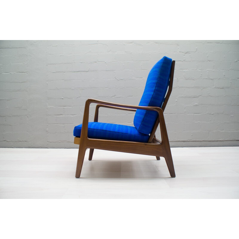 Vintage adjustable blue armchair 1960s