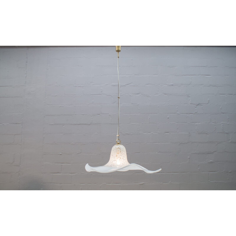 Vintage Murano Glass Pendant Lamp with Murine 1960s