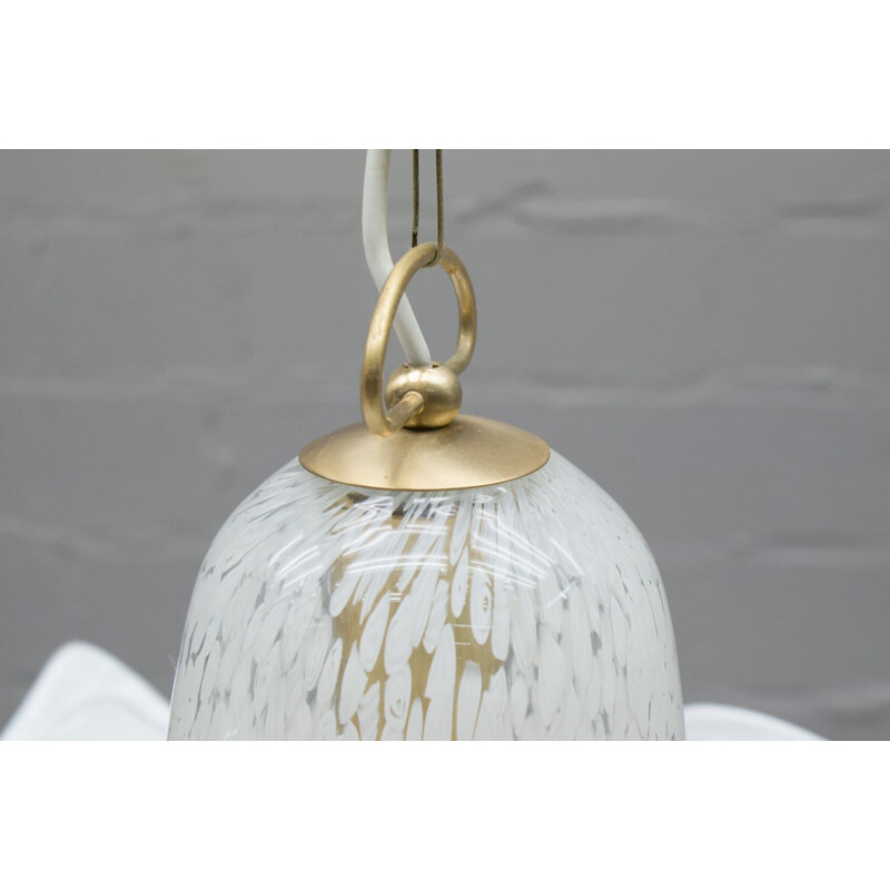 Vintage Murano Glass Pendant Lamp with Murine 1960s