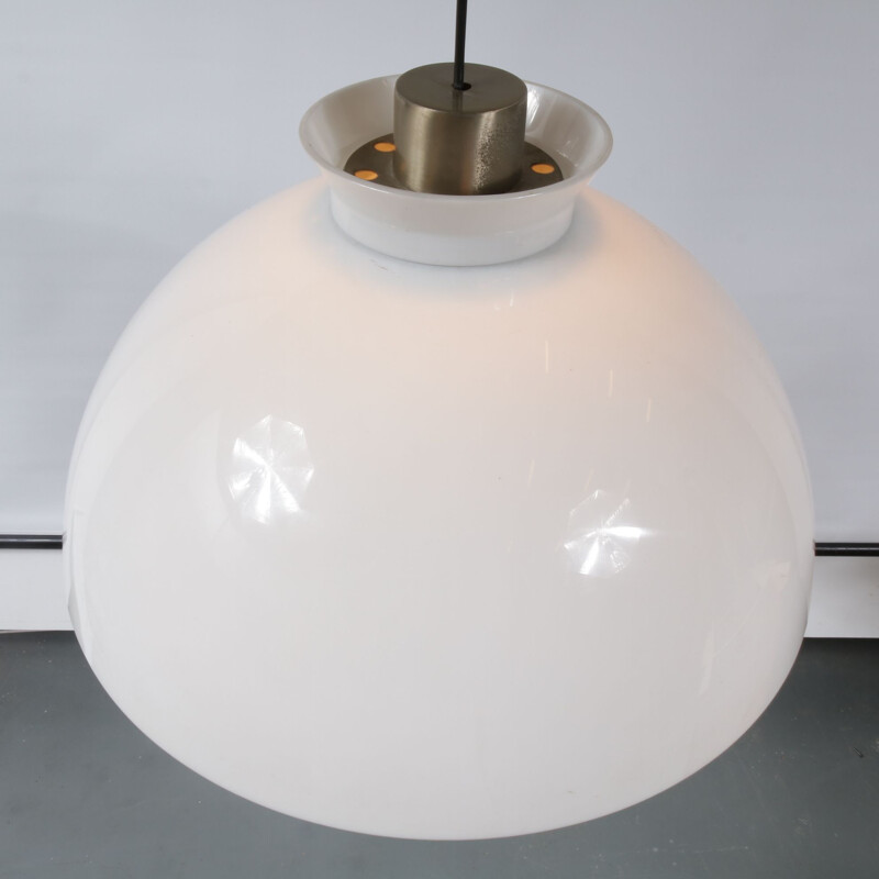 Vintage glass pendant lamp for Flos 1960s 