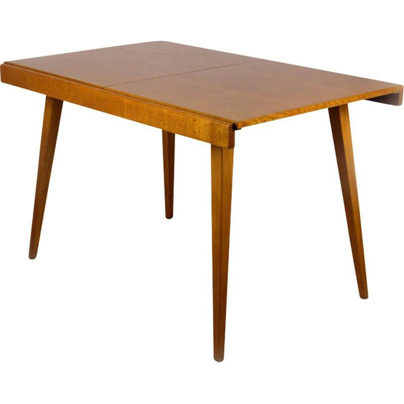 Vintage dining table extendable in oak by Frantisek Jirak for Tatra, 1960s 