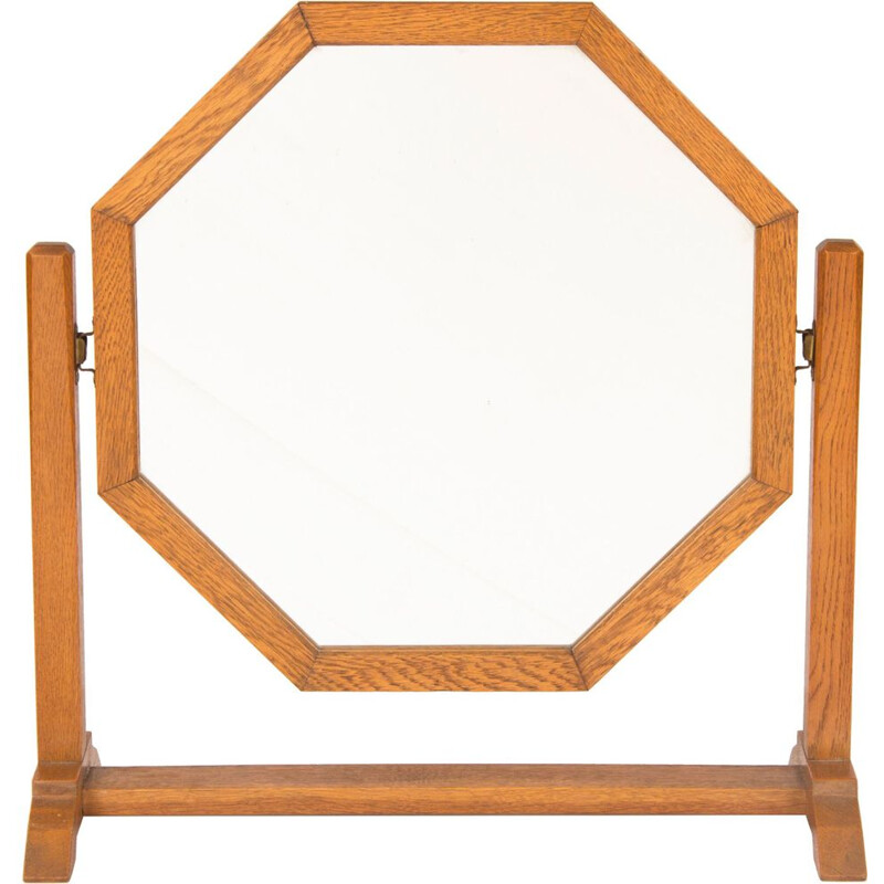 Vintage mirror in golden oak England 1930s