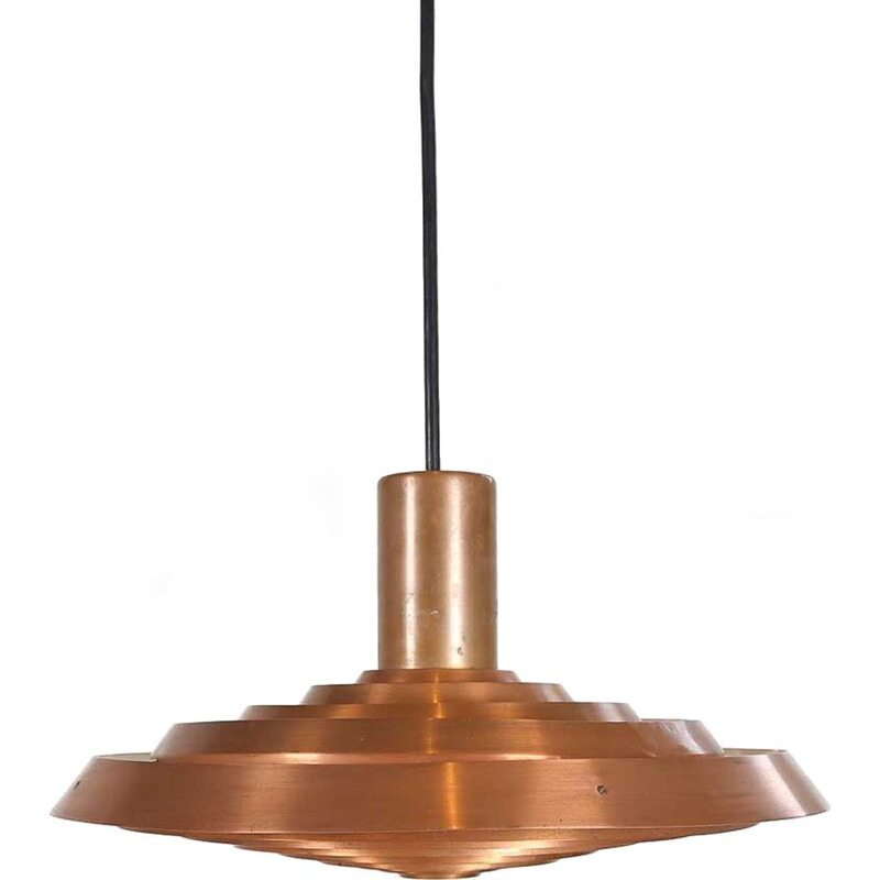 Vintage copper pendant light by Poul Henningsen for Louis Poulsen