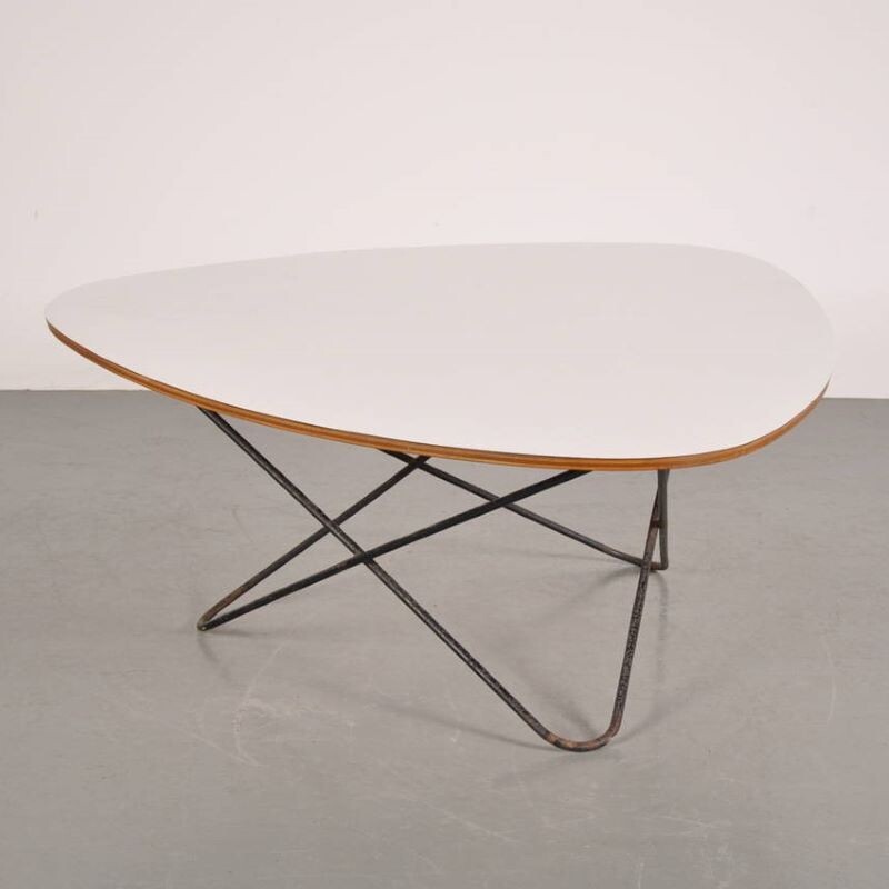 Vintage coffee table by F. Lasbleiz for Airborne 1950s