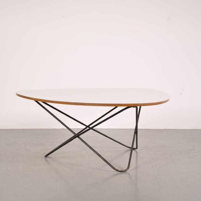 Vintage coffee table by F. Lasbleiz for Airborne 1950s