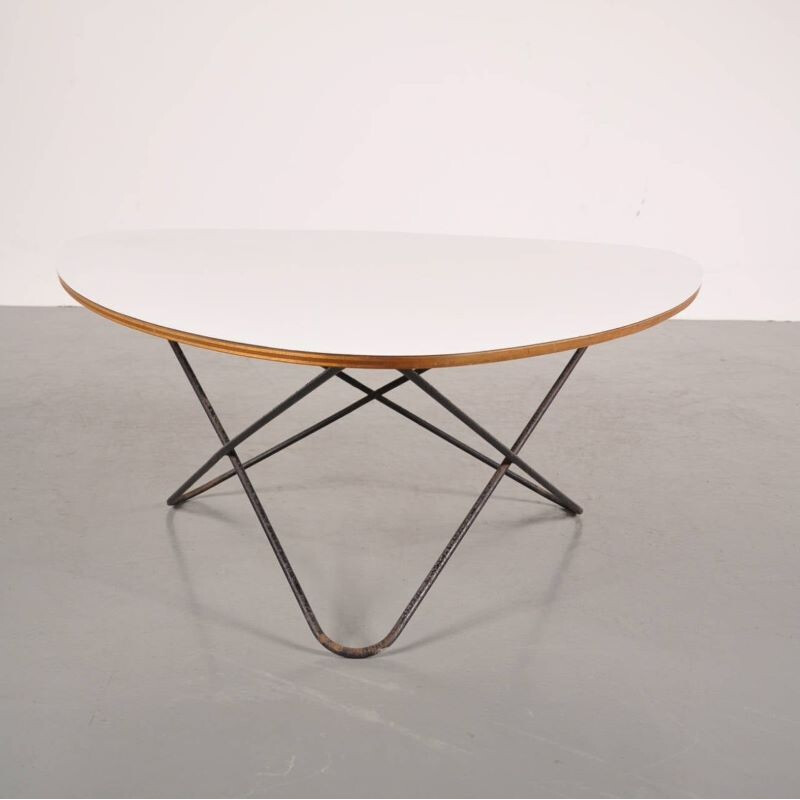 Vintage coffee table by F. Lasbleiz for Airborne 1950s