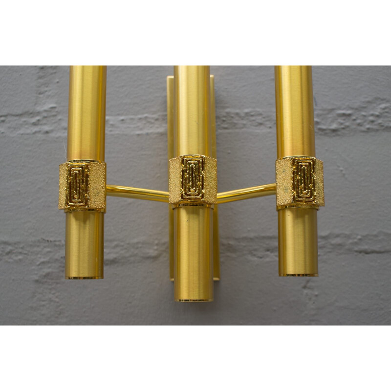 Sciolari vintage gold wall lamp, 1960