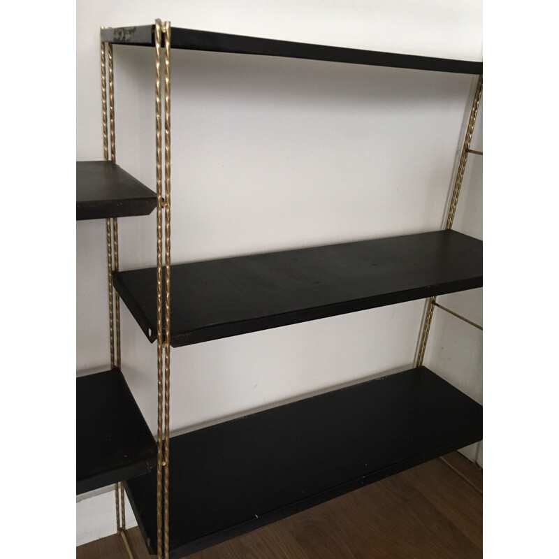 Vintage metal wall shelf  "String" from the 60s 