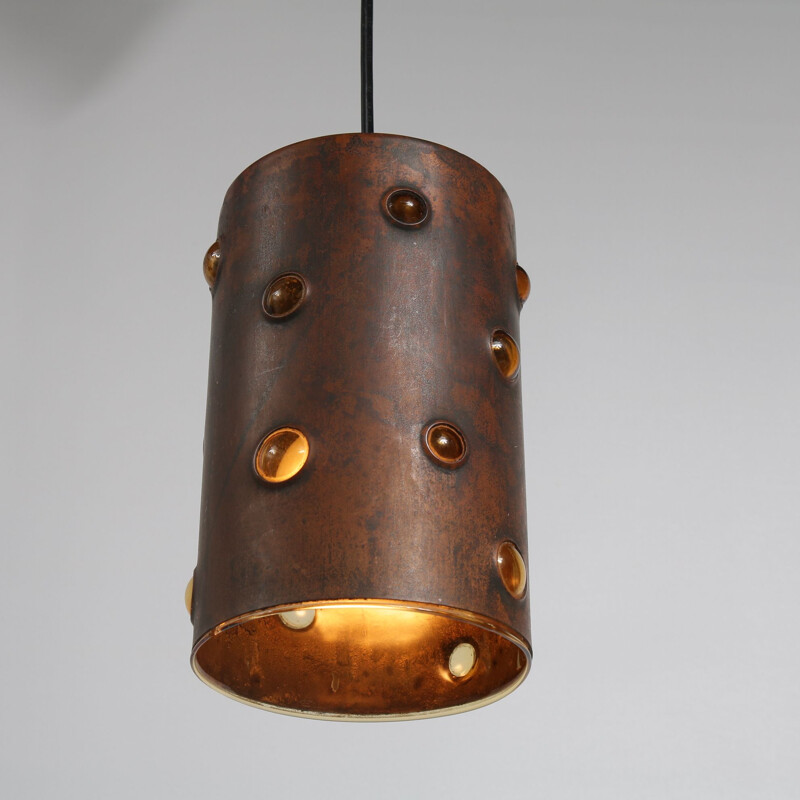 Vintage copper pendant light  by Nanny Still for Raak,Netherlands,1960