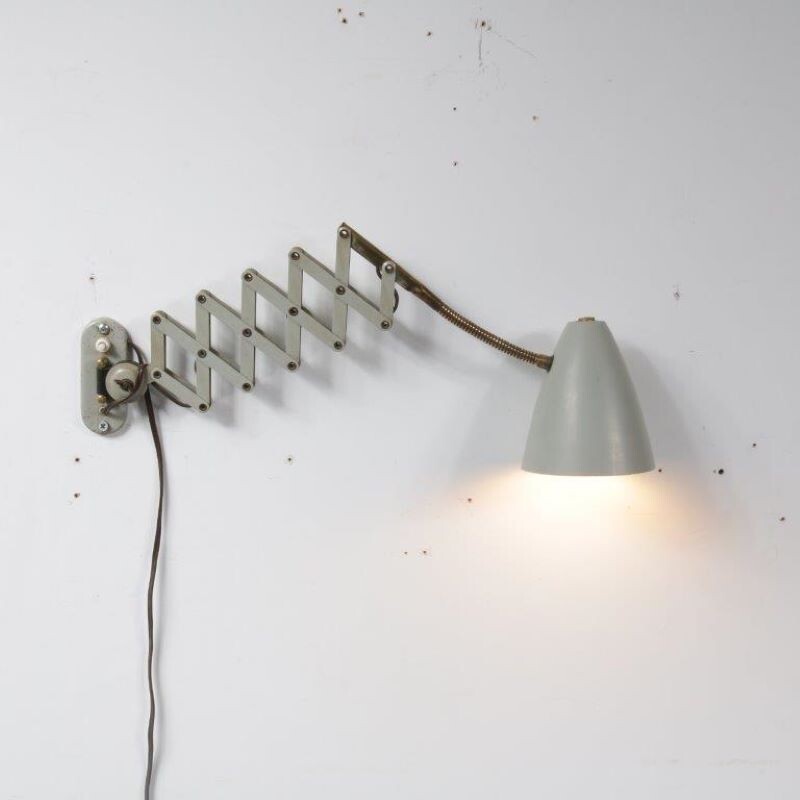 Vintage wall lamp "scissors" by Hala,Netherlands,1950