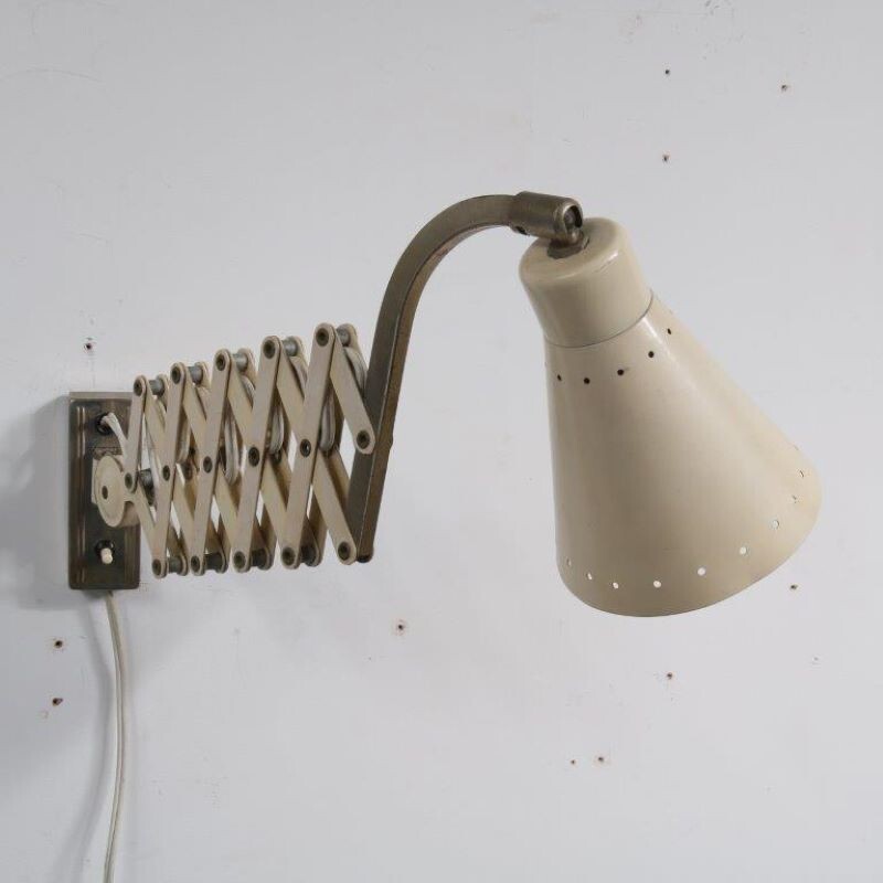 Vintage wall lamp "scissor" by Hala,Netherlands,1950 