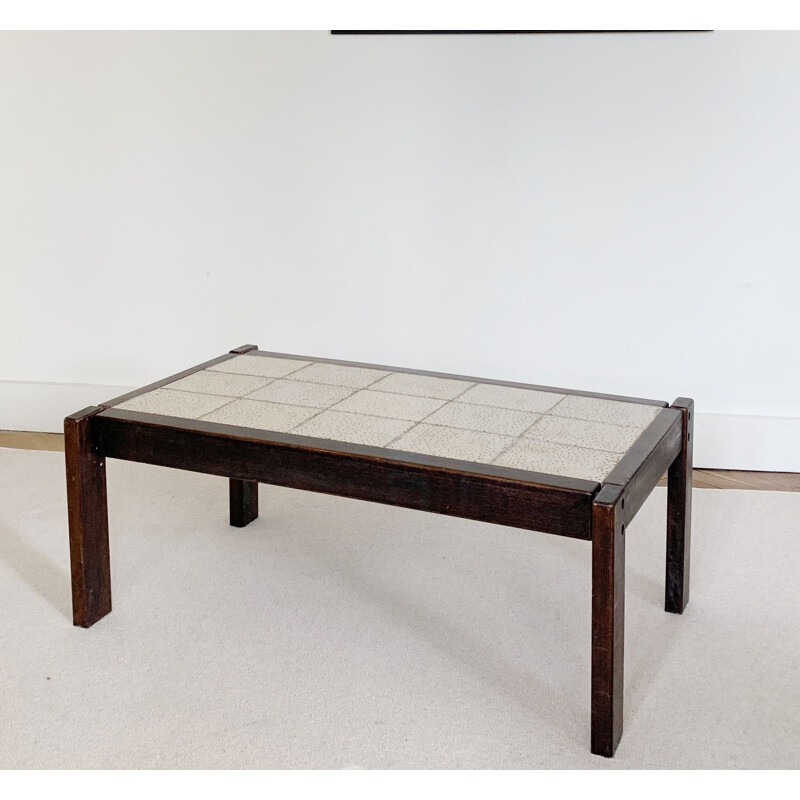 Vintage coffee table by Roger Capron,1950