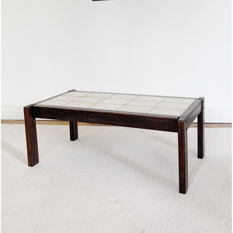 Vintage coffee table by Roger Capron,1950