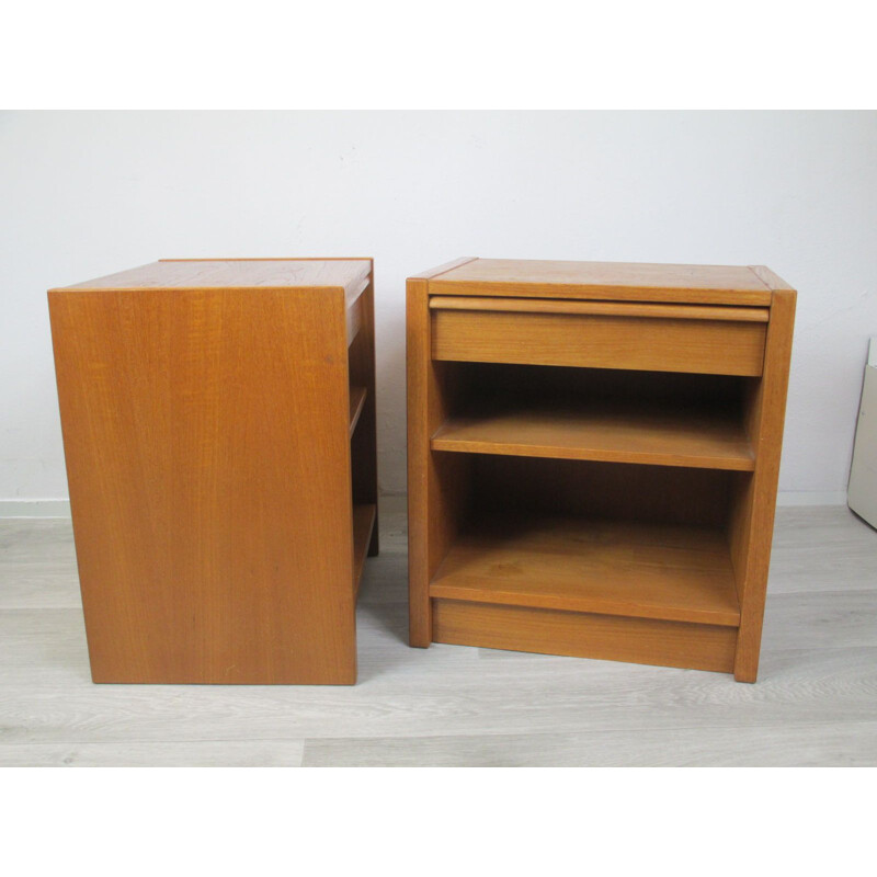 Vintage set of 2 danish night stands,1970