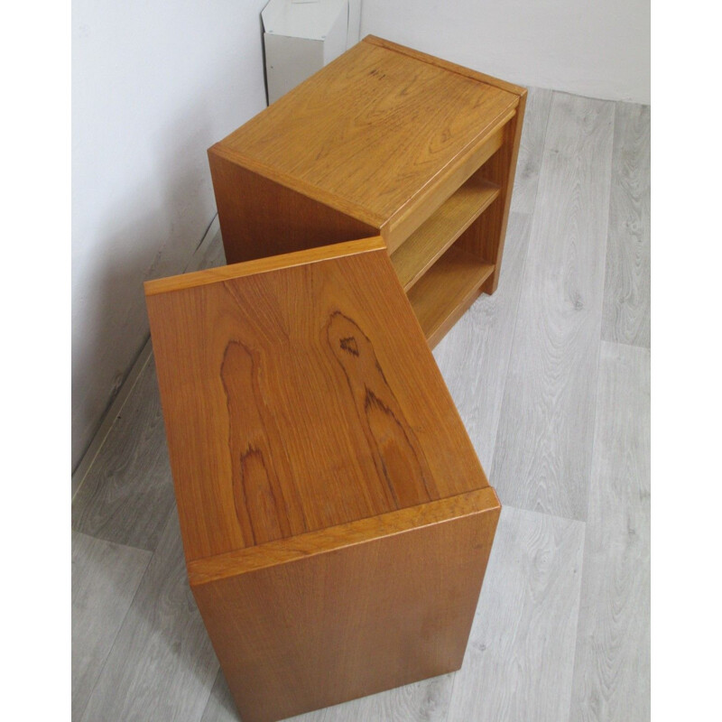 Vintage set of 2 danish night stands,1970