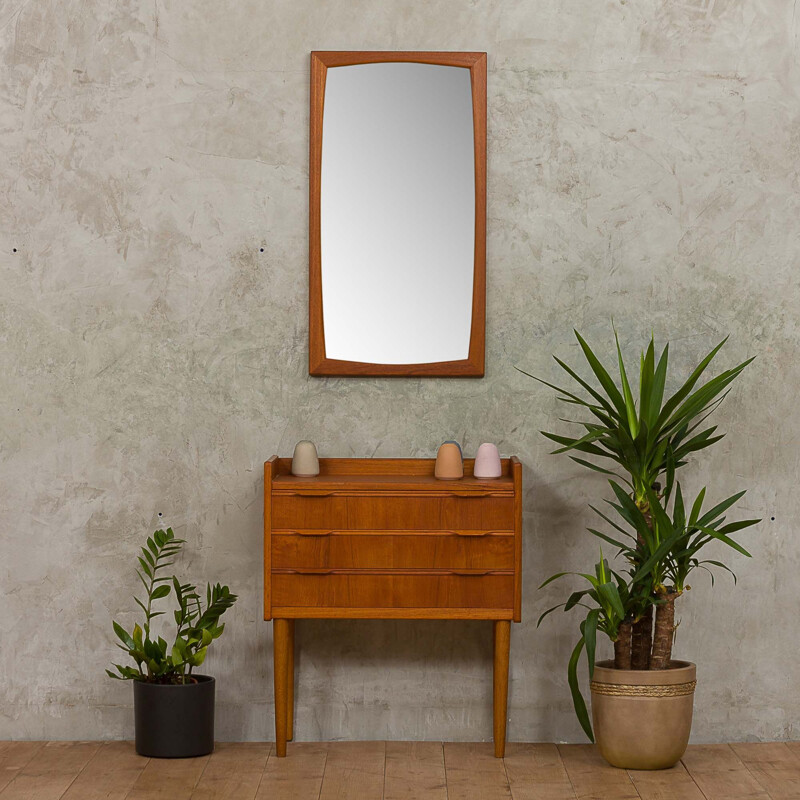 Vintage mirror in teak by Kai Kristiansen for Aksel Kjersgaard,1960 