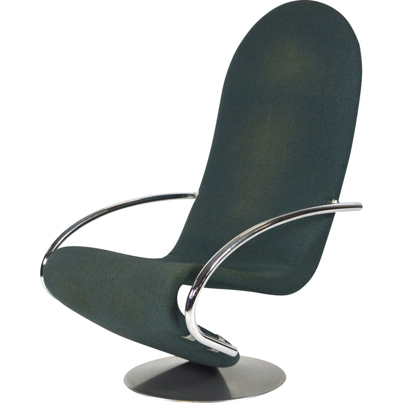 Fritz Hansen swivel lounge chair in fabric, Verner PANTON - 1970s