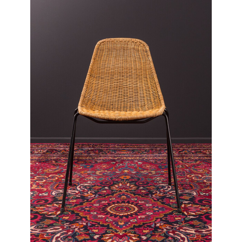 Vintage wicker chair by  Gian Franco Legler from the 1950