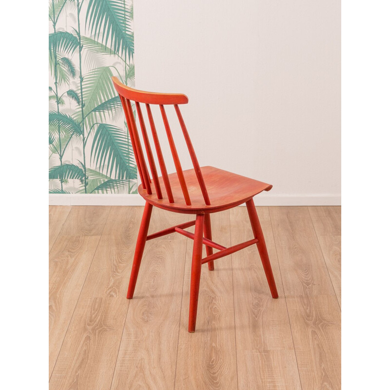 Vintage red kitchen chair 1950s