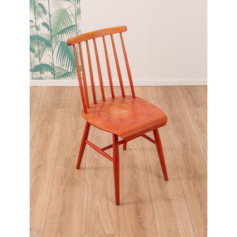 Vintage red kitchen chair 1950s