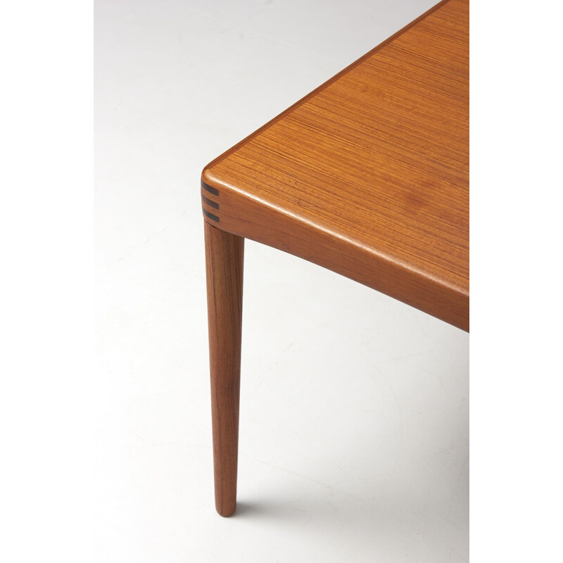 Vintage dining table in teak by  H.W. KLEIN for Bramin