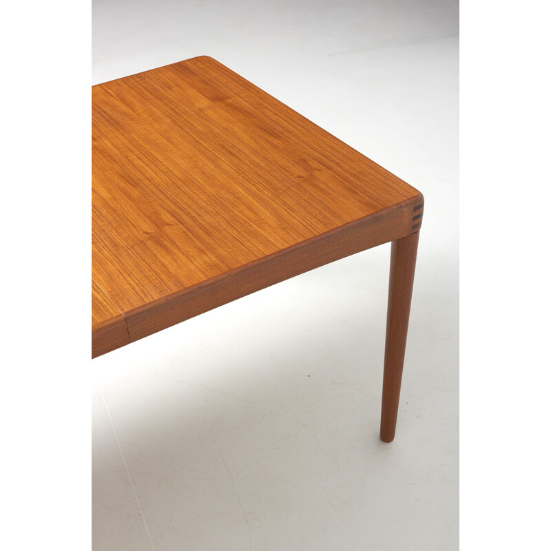 Vintage dining table in teak by  H.W. KLEIN for Bramin