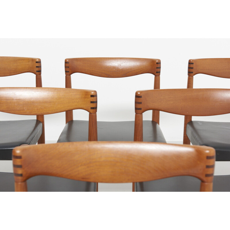 Vintage set of 6 dining chairs by H.W. KLein for Bramin 1960