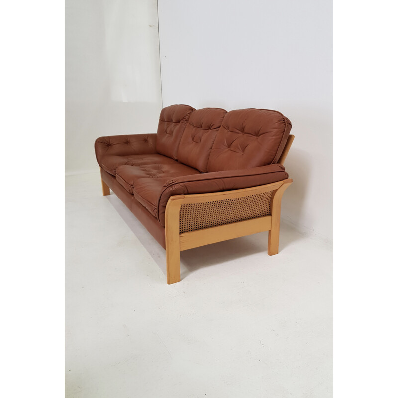 Sofa vintage by Ulferts Sweden canne wooden structure 1960