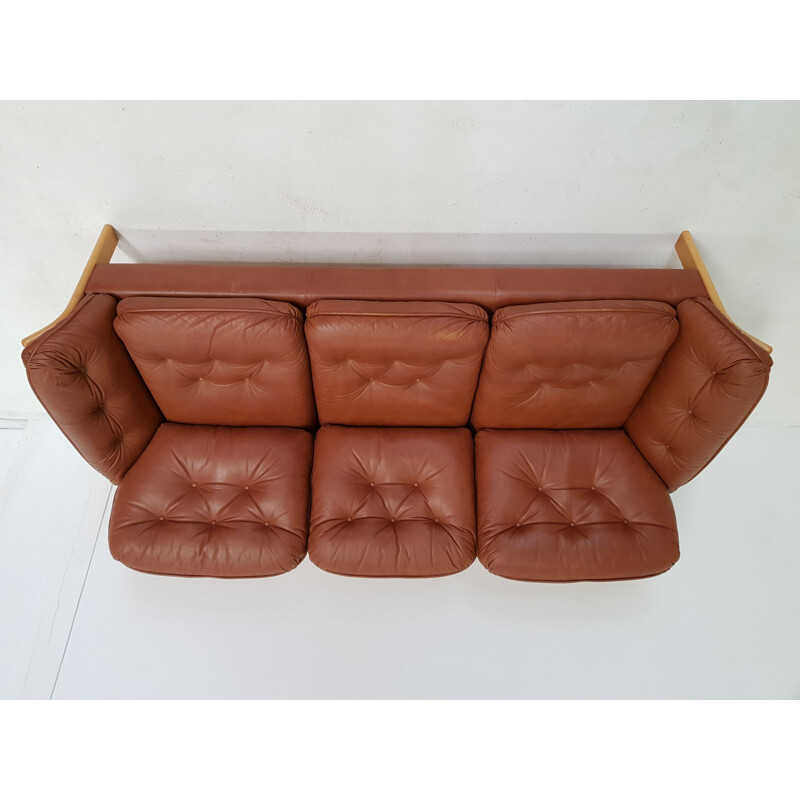 Sofa vintage by Ulferts Sweden canne wooden structure 1960