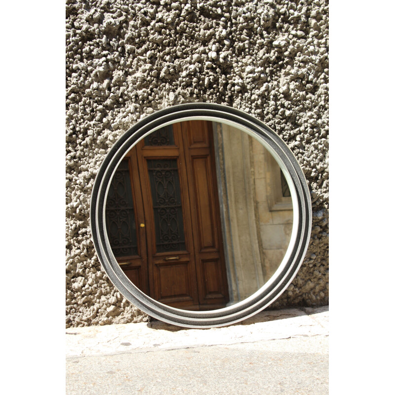 Vintage round mirror Italy 1960s