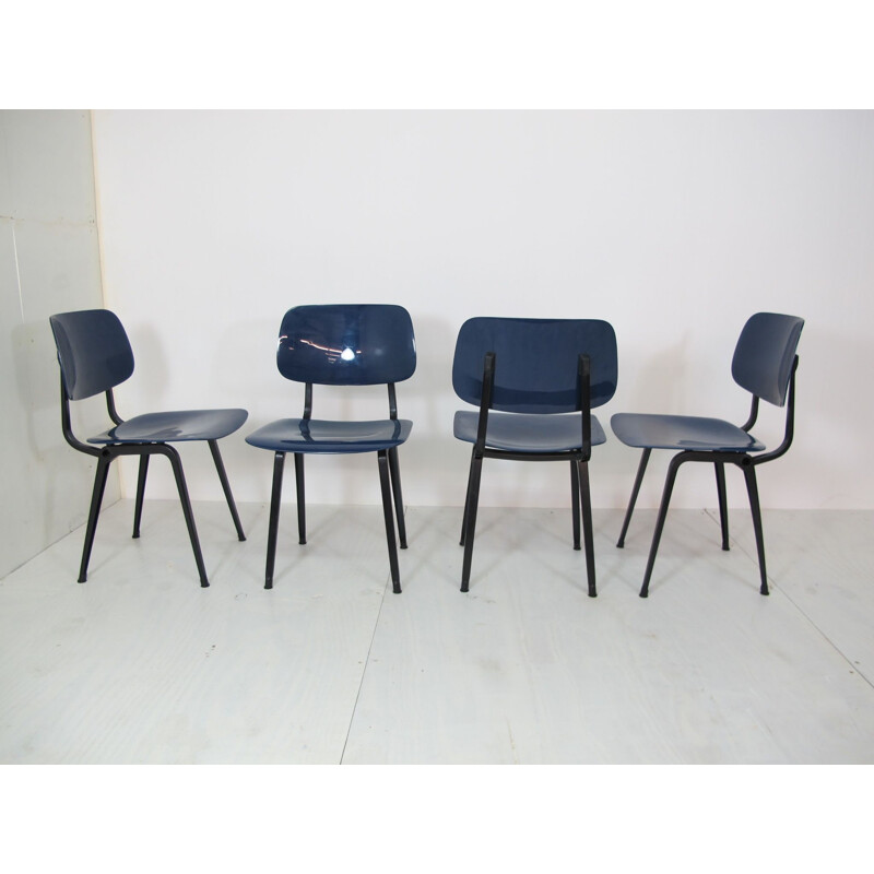 Set of 4 vintage dining chairs Revolt by Friso Kramer for Ahrend De Cirkel, 1990s