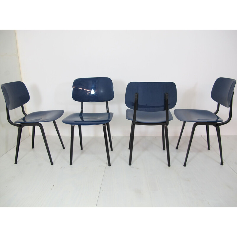 Set of 4 vintage dining chairs Revolt by Friso Kramer for Ahrend De Cirkel, 1990s