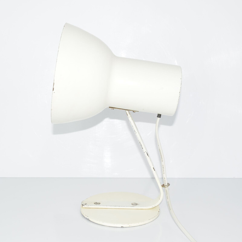 Vintage table lamp white by Napako, Czechoslovakia, 1960s